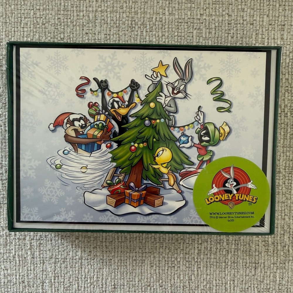 Vtg Sealed Looney Tunes Christmas Cards Boxed W/Envelopes Bugs Daffy Set of 10